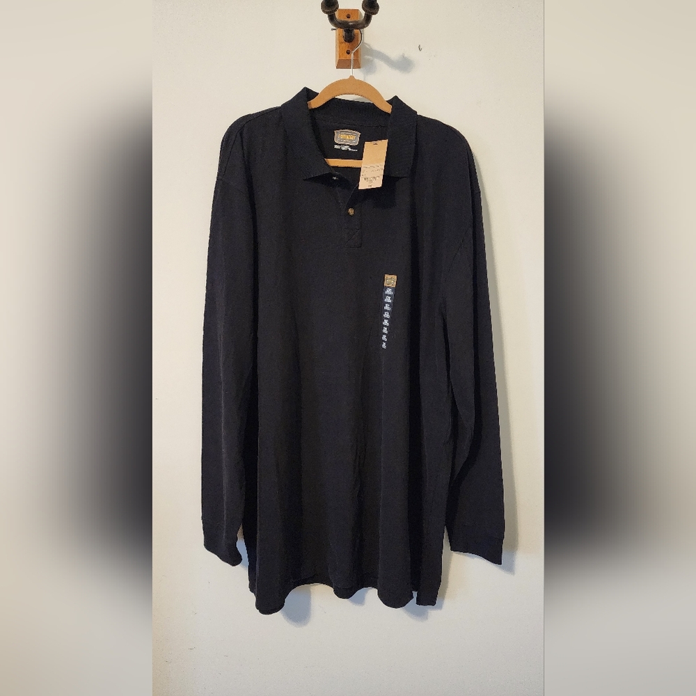 NWT The Foundry Supply 2XL Tall 100% Cotton Long Sleeve Black Shirt